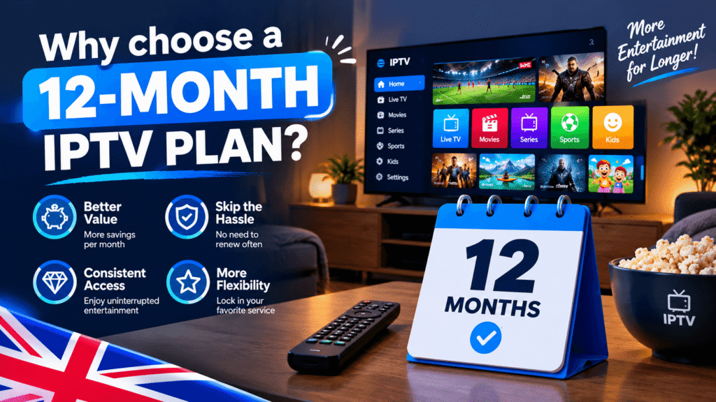 IPTV subscription 12 months UK