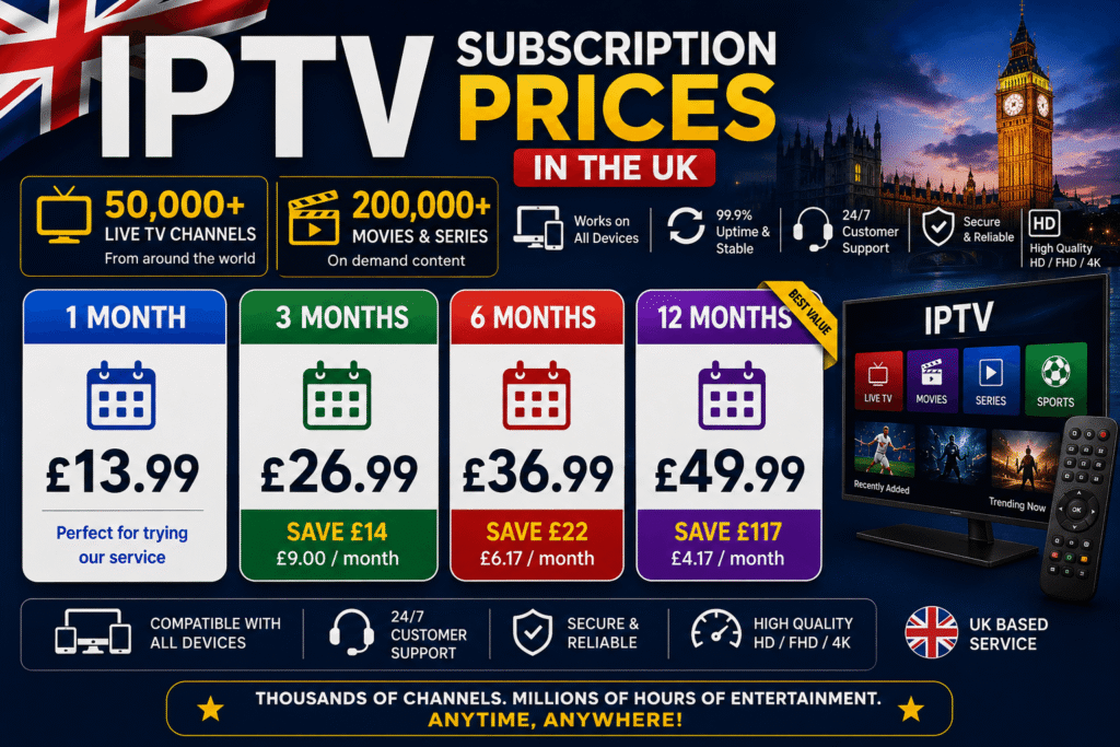 Best IPTV Subscription UK 2026