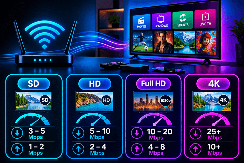 IPTV Subscription with HD and 4K Streaming UK